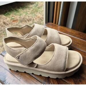 UGG Koolaburra Tizz Sandals Womens Sz 9 Tan Slip On Strappy 1167750 NEW